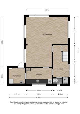 Floorplan - Robert Kochlaan 26, 7415 EM Deventer